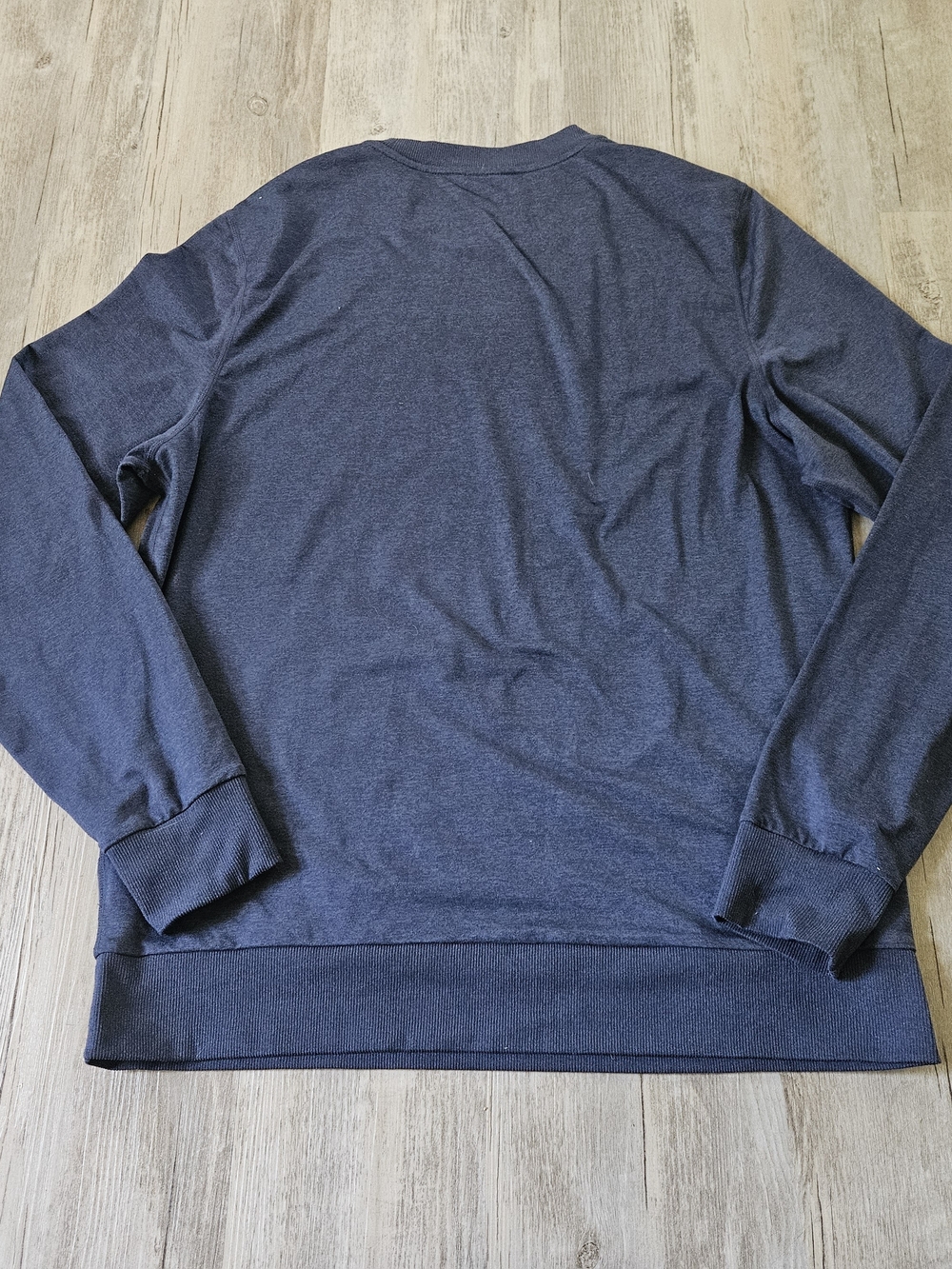 Vuori Men's Heather Navy Blue Ponto Performance Crewneck Sweatshirt Large - Picture 6 of 6